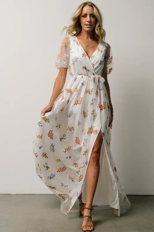 Step into style with our women’s clothing collection   Marseille Embossed Maxi Dress | Meadow Floral