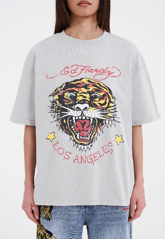 The ultimate guide to stylish women’s fashion Womens La-Tiger-Vintage Tshirt Top - Grey The ultimate guide to stylish women’s fashion Womens La-Tiger-Vintage Tshirt Top - Grey