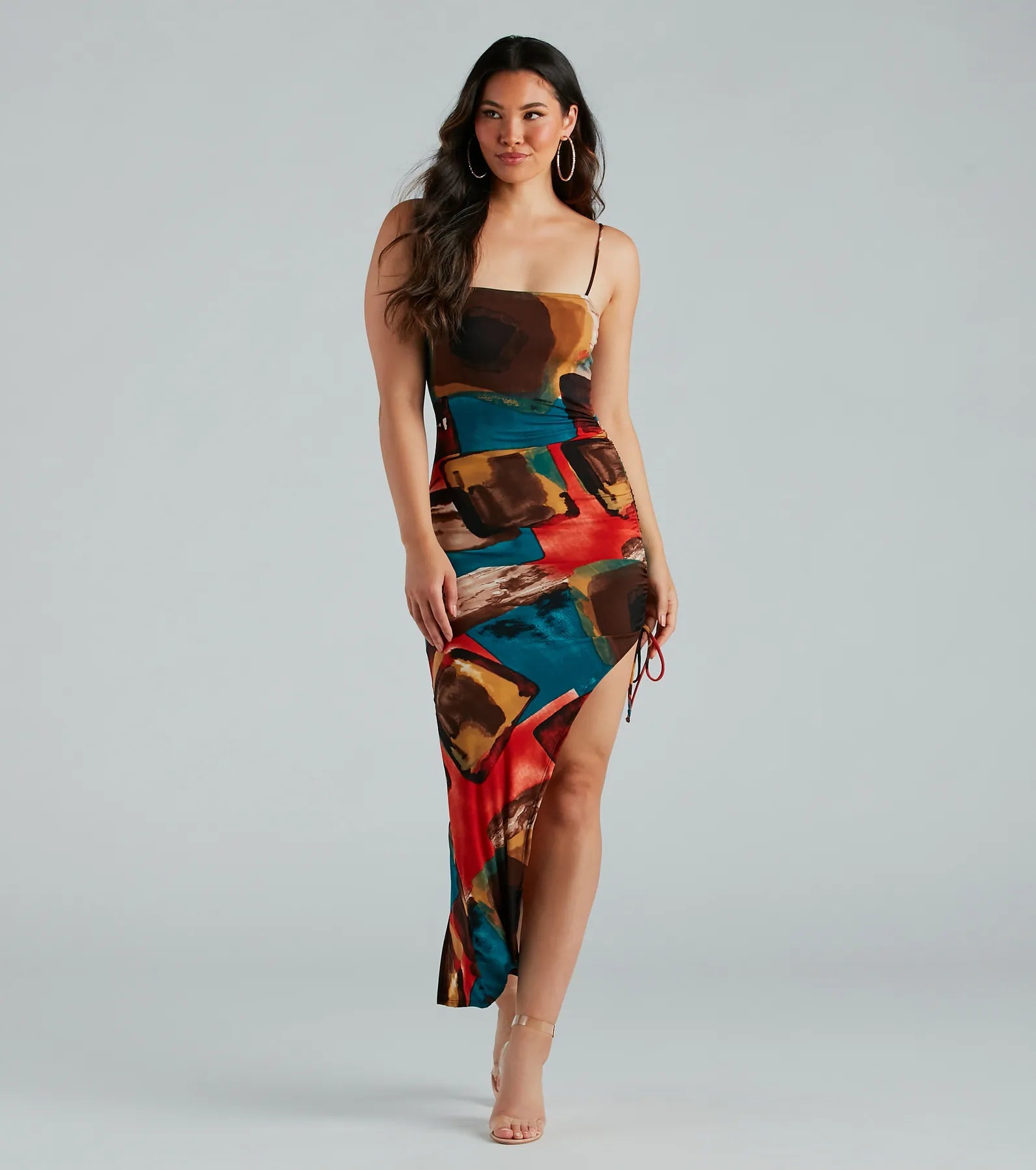 Everyday essentials for a stylish wardrobe   Colorful Sensation Abstract Print Maxi Dress