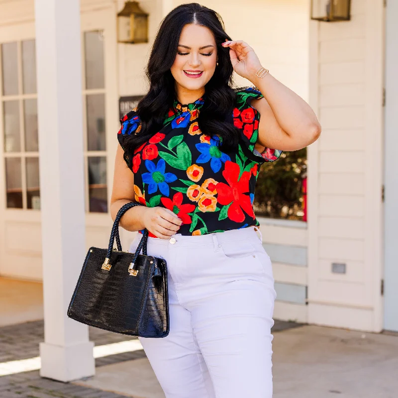 Find your perfect fit with stylish women’s clothing   Be In A Flutter Top, Black