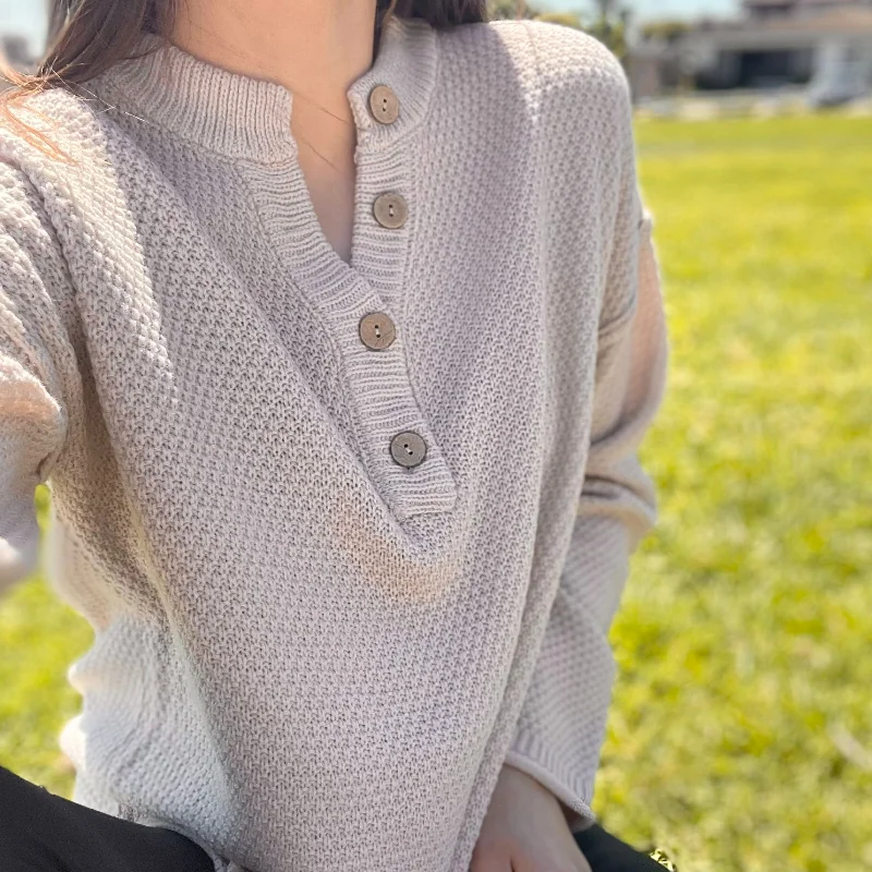Refresh your wardrobe with high-quality women’s fashion   Just A Dream 4 Button Sweater