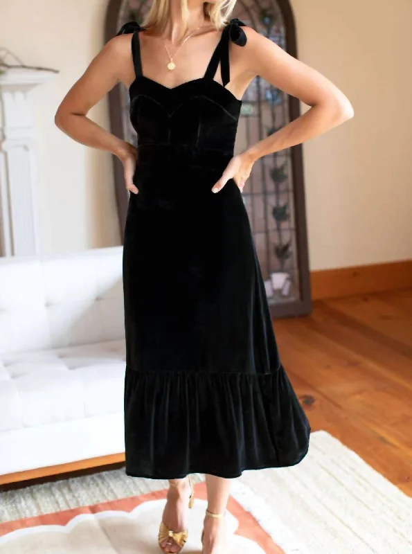 Elevate your look with premium women’s wear   Charlotte Dress in Black Velvet