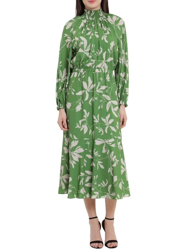 Elevate your style with fashionable women’s clothing   Womens Floral Print Mid Calf Fit & Flare Dress