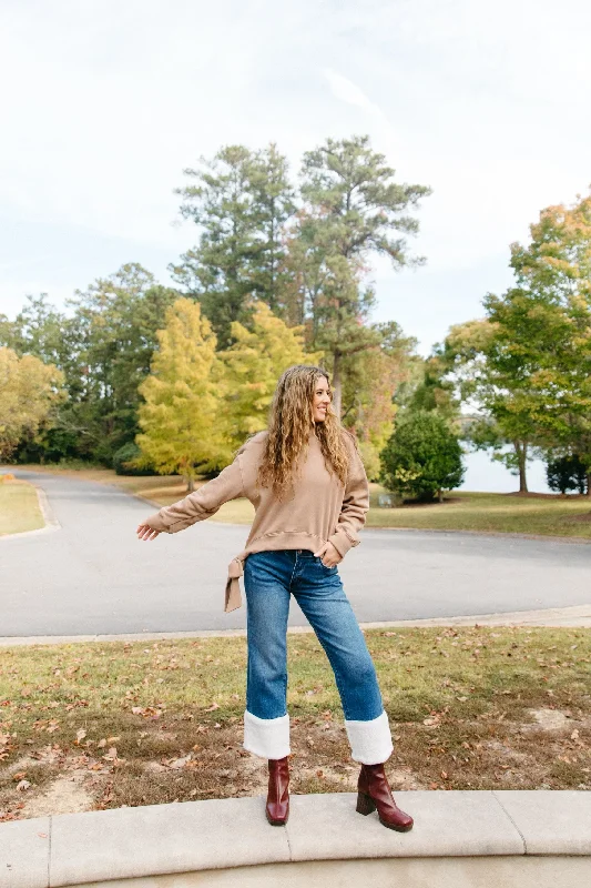 Latest fashion trends for modern women   Unique Sweatshirt - Mocha