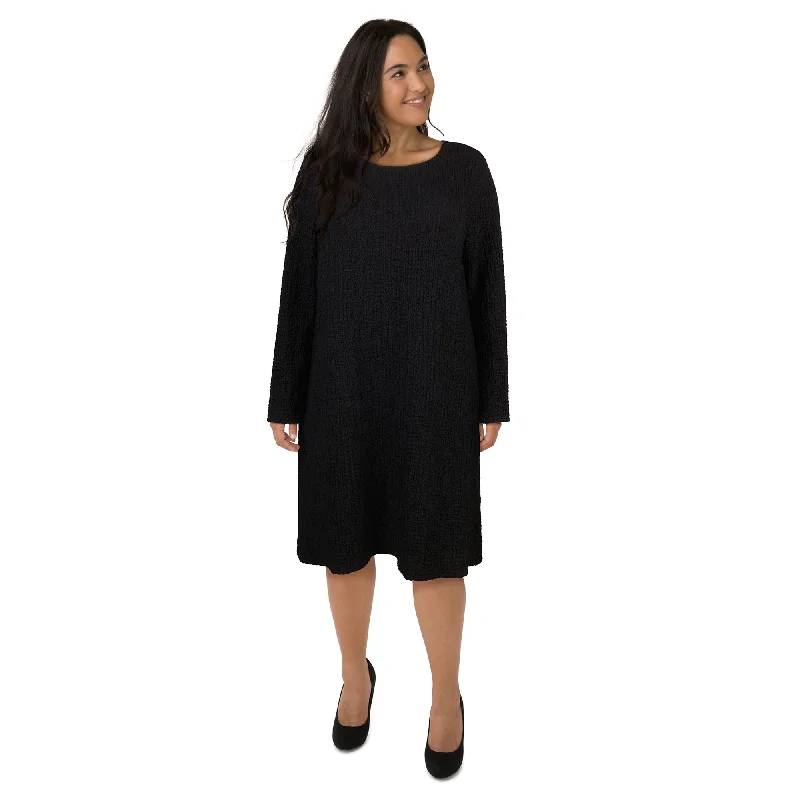 lily morgan Women's Plus Bell Sleeve Knit Dress