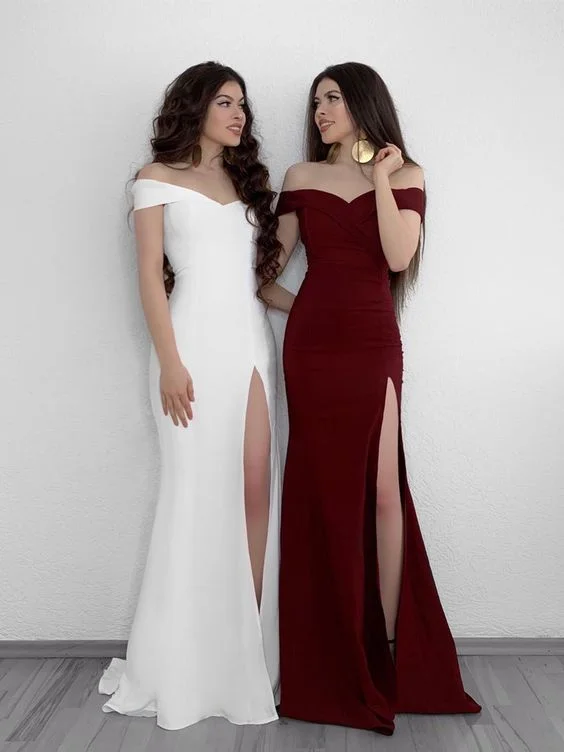 Sporty-chic women’s apparel for active lifestyles A Line Off Shoulder White/Burgundy Prom Dresses, Off Shoulder White/Burgundy Formal Graduation Dresses cg1449 Sporty-chic women’s apparel for active lifestyles A Line Off Shoulder White/Burgundy Prom Dresses, Off Shoulder White/Burgundy Formal Graduation Dresses cg1449