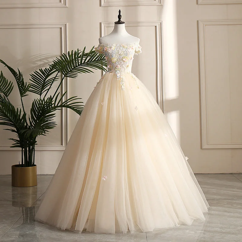 Designer-inspired women’s fashion at affordable prices CHAMPAGNE TULLE LACE LONG PROM DRESS, FORMAL DRESS cg1297 Designer-inspired women’s fashion at affordable prices CHAMPAGNE TULLE LACE LONG PROM DRESS, FORMAL DRESS cg1297