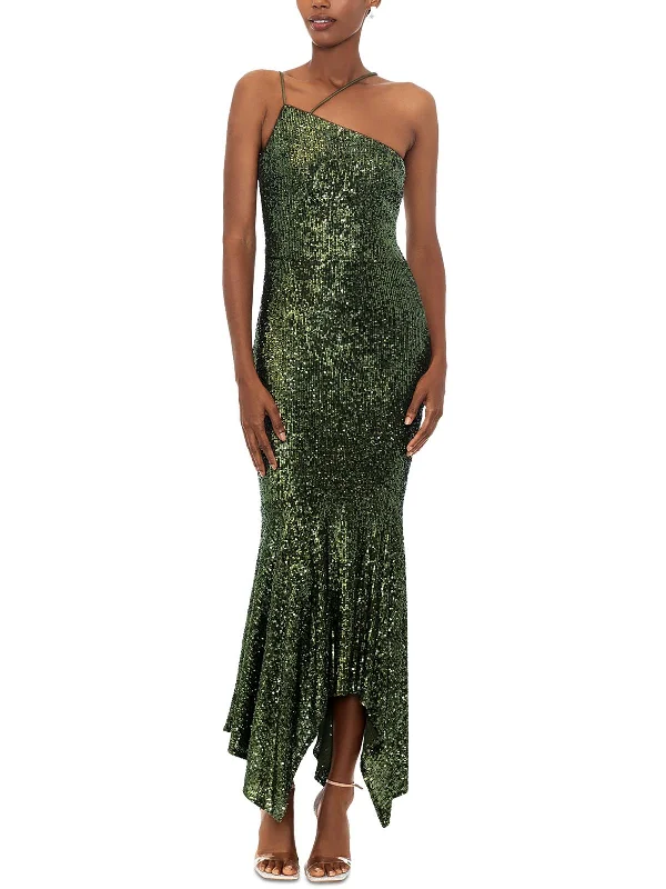 Casual outfits that elevate your style   Womens Sequined Asymmetric Evening Dress