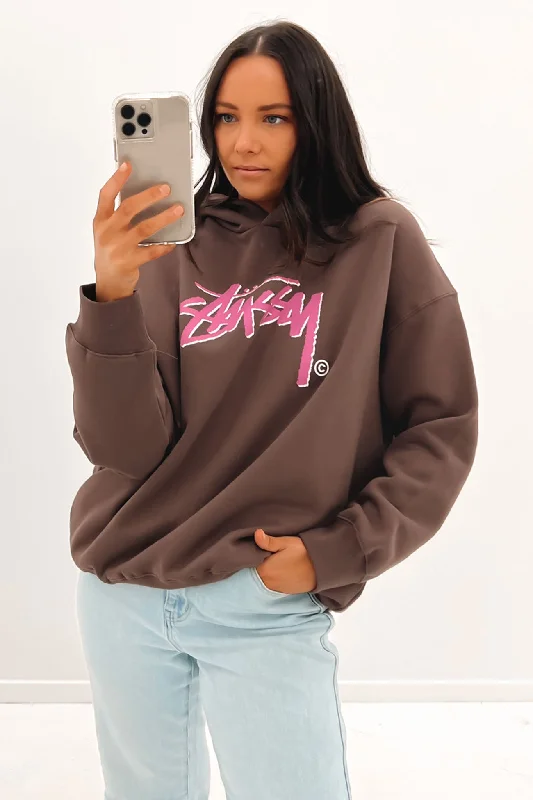 Elegant evening wear for special events   Shadow Stock Oversized Hood Chocolate