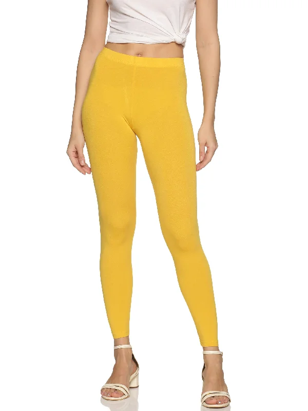 Sporty-chic women’s apparel for active lifestyles   gold yellow ankle
